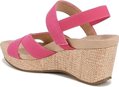 LifeStride Danita Strappy Wedge Sandals Women's Sandals French Pink : 8 W (C), Textile - Image 4