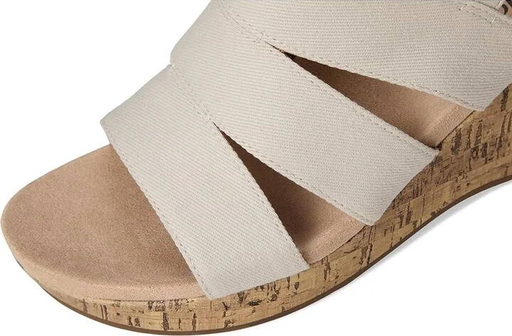 LifeStride Darby Slingback Wedge Sandals Women's Sandals Bone : 9.5 M (B), Textile - Image 7