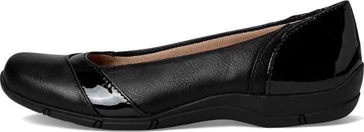 LifeStride Daydream Skimmers Women's Flat Shoes Black Faux Leather : 11 W (C) - Image 6