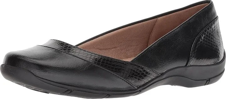LifeStride Deja Vu Women's Flat Shoes Black : 8.5 M (B), Synthetic - Image 2