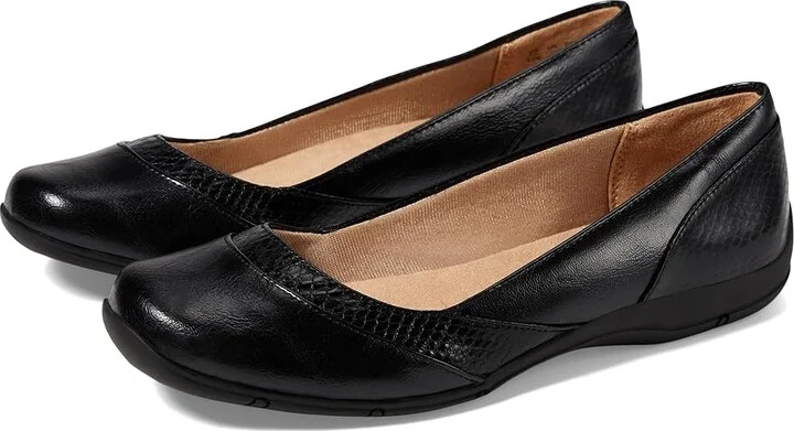 LifeStride Deja Vu Women's Flat Shoes Black : 8.5 M (B), Synthetic