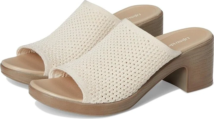 LifeStride Ella Slide Sandals Women's Dress Sandals Eggnog : 8.5 M (B)