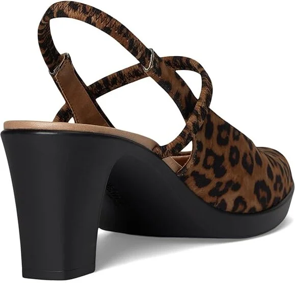 LifeStride Evoke Slingback Shoes Women's Shoes Brown Leopard : 6.5 M (B), Textile - Image 4