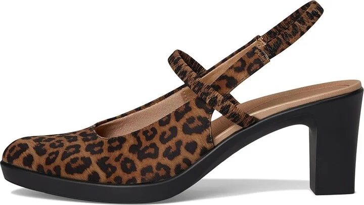 LifeStride Evoke Slingback Shoes Women's Shoes Brown Leopard : 6.5 M (B), Textile - Image 6