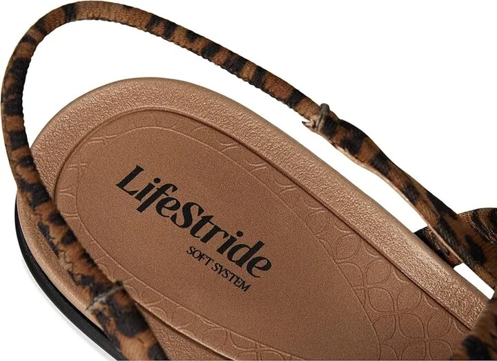 LifeStride Evoke Slingback Shoes Women's Shoes Brown Leopard : 6.5 M (B), Textile - Image 7