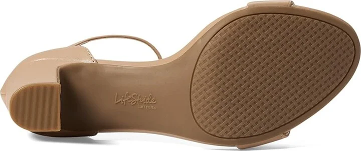 LifeStride Florence Ankle Straps Women's Sandals Camel : 8.5 W (C), Leather - Image 3