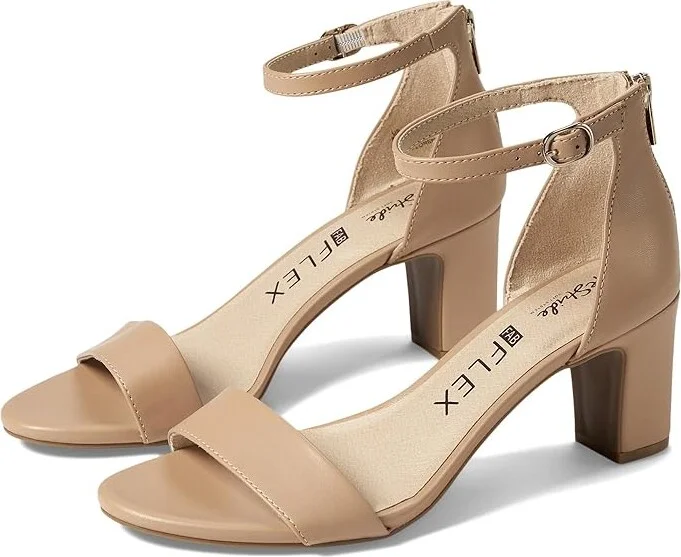 LifeStride Florence Ankle Straps Women's Sandals Camel : 8.5 W (C), Leather