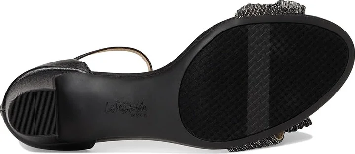 LifeStride Florence Bow Women's Sandals Black : 6.5 W (C), Leather - Image 3