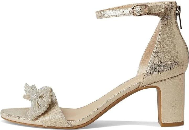 LifeStride Florence Bow Women's Sandals Platino Gold : 8 W (C), Leather - Image 6