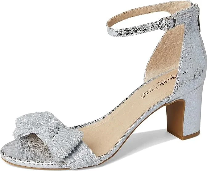 LifeStride Florence Bow Women's Sandals Silver : 9.5 W (C), Leather - Image 5