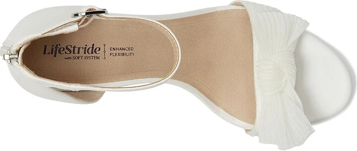 LifeStride Florence Bow Women's Sandals White : 7 M (B), Leather - Image 2