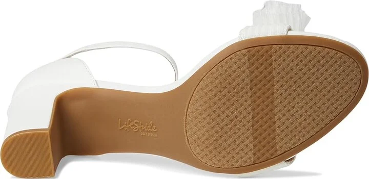 LifeStride Florence Bow Women's Sandals White : 7 M (B), Leather - Image 3