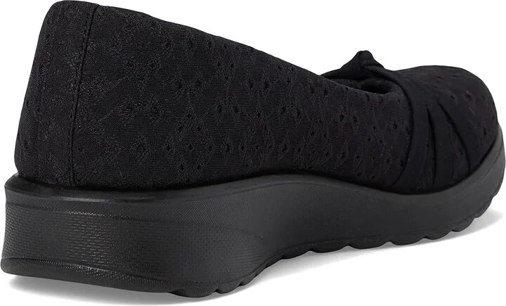 LifeStride Gem 2 Skimmers Women's Flat Shoes Black Foral Dot Fabric : 7.5 M (B), Textile - Image 4