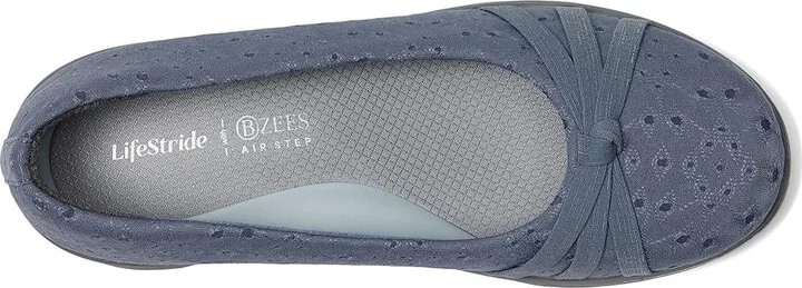LifeStride Gem 2 Skimmers Women's Flat Shoes Blue Floral Dot Fabric : 9 M (B), Textile - Image 2