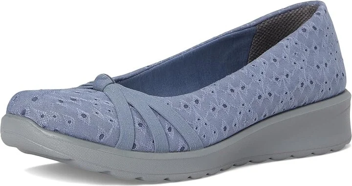 LifeStride Gem 2 Skimmers Women's Flat Shoes Blue Floral Dot Fabric : 9 M (B), Textile - Image 5