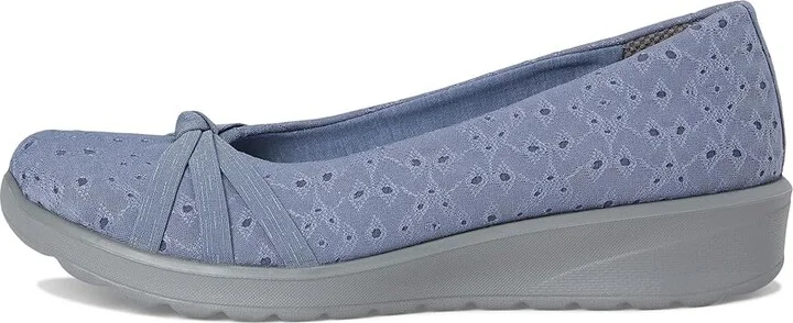 LifeStride Gem 2 Skimmers Women's Flat Shoes Blue Floral Dot Fabric : 9 M (B), Textile - Image 6