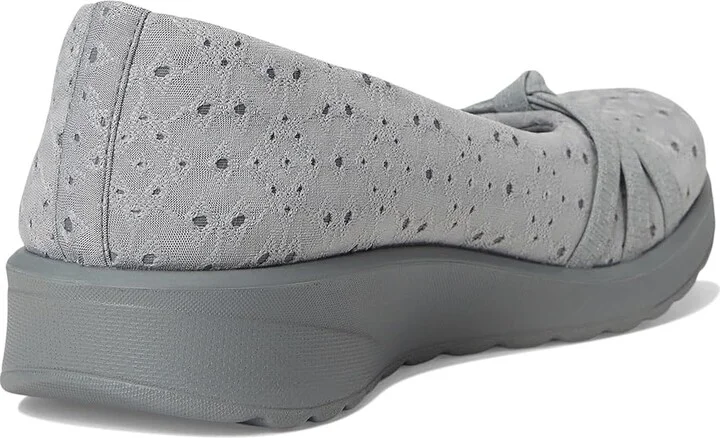 LifeStride Gem 2 Skimmers Women's Flat Shoes Grey Floral Dot Fabric : 7 M (B), Textile - Image 4