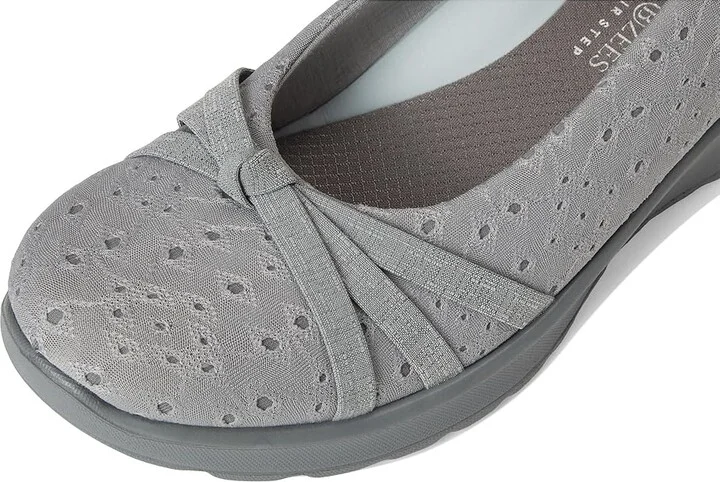 LifeStride Gem 2 Skimmers Women's Flat Shoes Grey Floral Dot Fabric : 7 M (B), Textile - Image 7