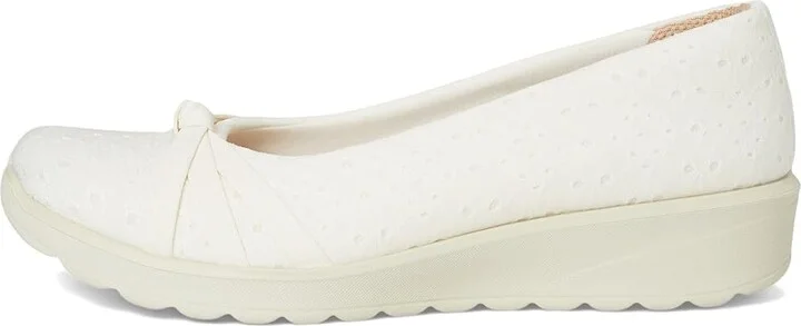 LifeStride Gem 2 Skimmers Women's Flat Shoes Sugar Floral Dot Fabric : 10 W (C), Textile - Image 6