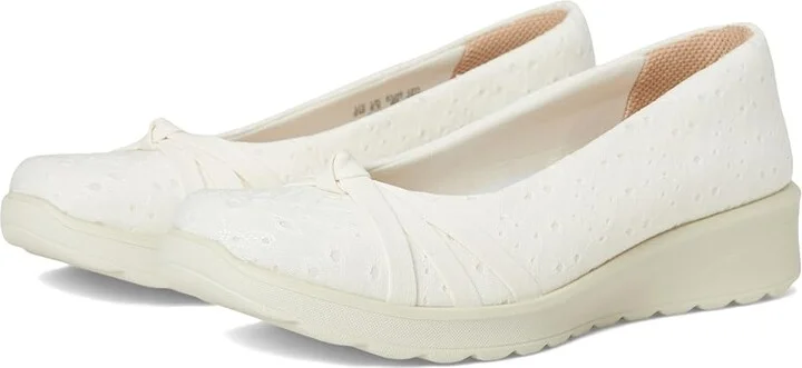 LifeStride Gem 2 Skimmers Women's Flat Shoes Sugar Floral Dot Fabric : 10 W (C), Textile