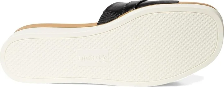 LifeStride Genevieve Women's Sandals Black Faux Leather : 11 W (C), Leather/Rubber - Image 3