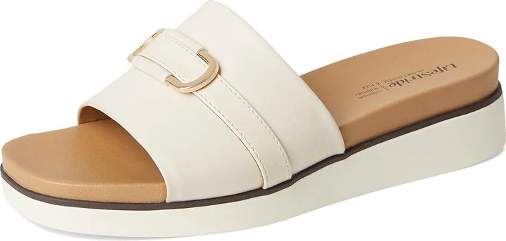 LifeStride Genevieve Women's Sandals Creme Beige Faux Leather : 10 M (B), Leather/Rubber - Image 5