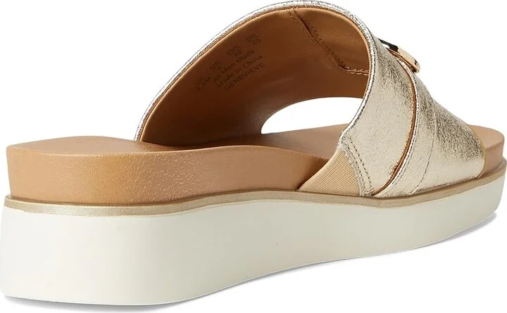 LifeStride Genevieve Women's Sandals Platino Gold Faux Leather : 7.5 M (B), Leather/Rubber - Image 4
