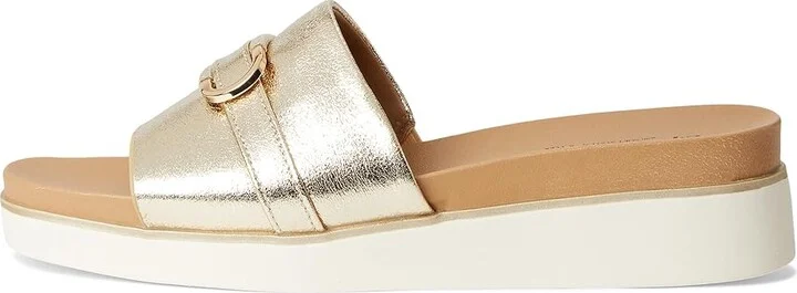 LifeStride Genevieve Women's Sandals Platino Gold Faux Leather : 7.5 M (B), Leather/Rubber - Image 6