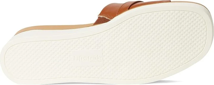 LifeStride Genevieve Women's Sandals Tan Faux Leather : 9 W (C), Leather/Rubber - Image 3