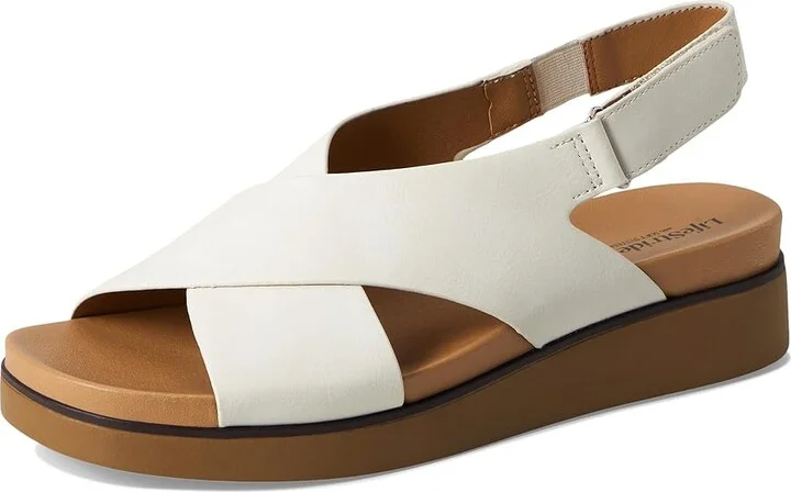 LifeStride Georgina Slingback Sandals Women's Sandals Cloud White : 7.5 M (B), Synthetic - Image 5