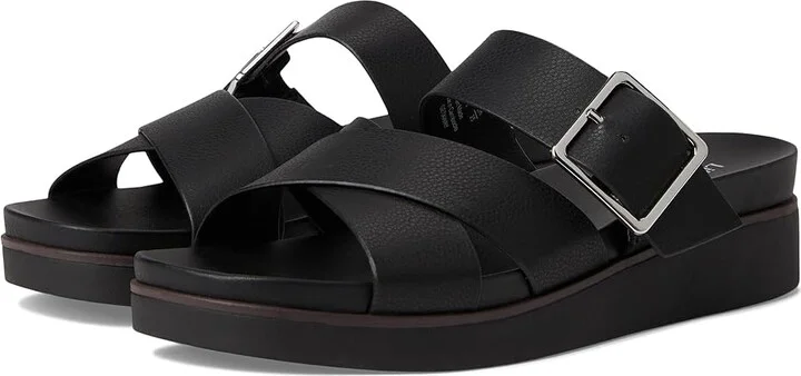 LifeStride Getaway Women's Sandals Black : 8 M (B), Faux Leather
