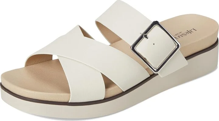 LifeStride Getaway Women's Sandals Bone : 8.5 M (B), Faux Leather - Image 5