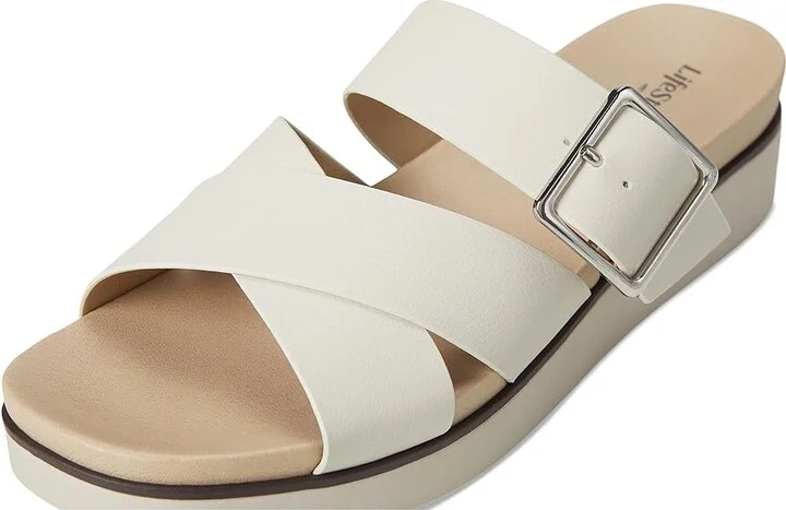 LifeStride Getaway Women's Sandals Bone : 8.5 M (B), Faux Leather - Image 7