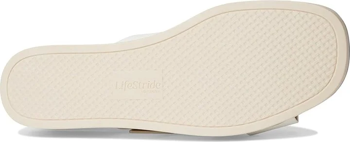LifeStride Getaway Women's Sandals Bright White : 8 W (C), Faux Leather - Image 3