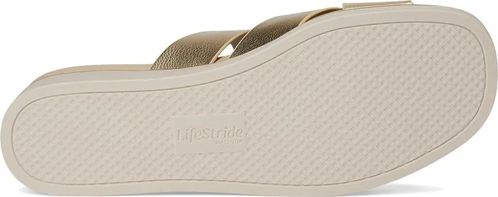 LifeStride Getaway Women's Sandals Gold Faux Leather : 9.5 M (B) - Image 3