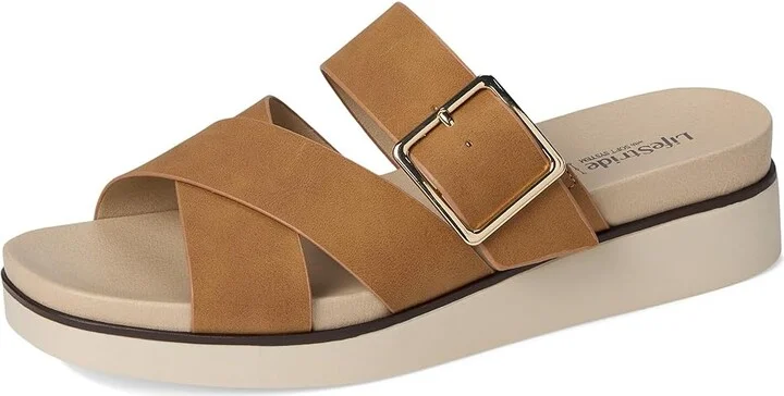 LifeStride Getaway Women's Sandals Tan : 9.5 M (B), Faux Leather - Image 5