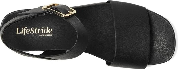 LifeStride Gillian Ankle Strap Sandals Women's Sandals Black : 7.5 M (B), Synthetic - Image 2