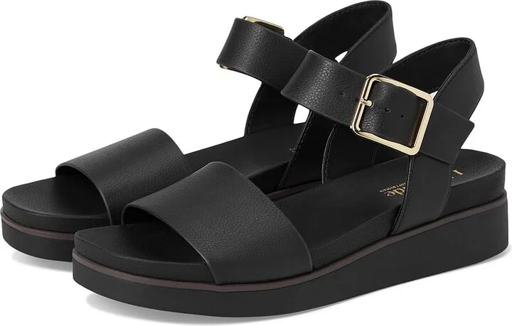 LifeStride Gillian Ankle Strap Sandals Women's Sandals Black : 7.5 M (B), Synthetic