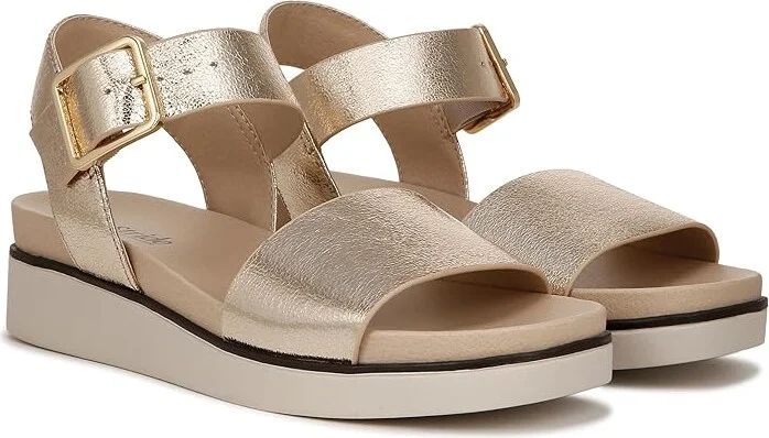 LifeStride Gillian Ankle Straps Women's Sandals Platino : 7.5 M (B), Leather