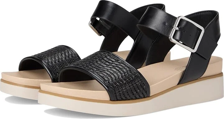 LifeStride Gillian2 Women's Sandals Black Faux Leather : 7.5 M (B)