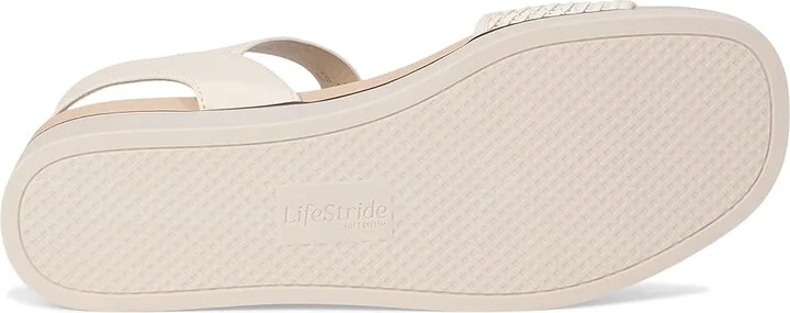 LifeStride Gillian2 Women's Sandals Creme Beige Faux Leather : 5 M (B) - Image 3