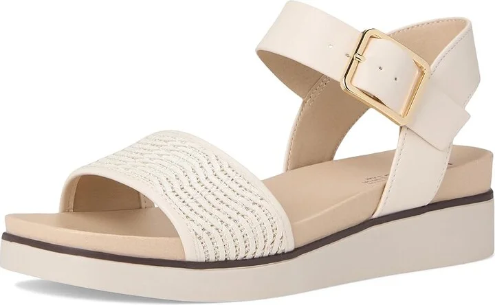 LifeStride Gillian2 Women's Sandals Creme Beige Faux Leather : 5 M (B) - Image 5