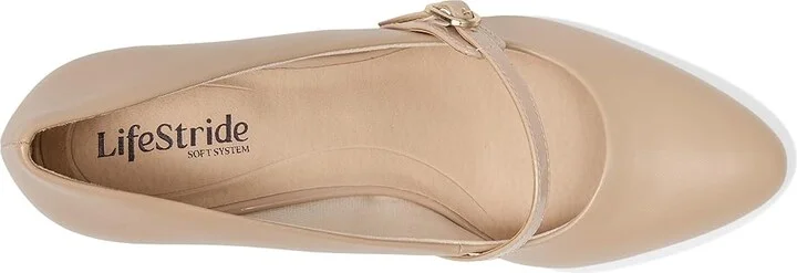 LifeStride Gio MJ 2 Women's Flat Shoes Tender Taupe : 8 W (C), Leather/Synthetic - Image 2
