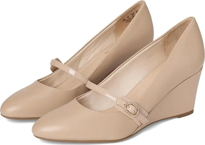 LifeStride Gio MJ 2 Women's Flat Shoes Tender Taupe : 8 W (C), Leather/Synthetic