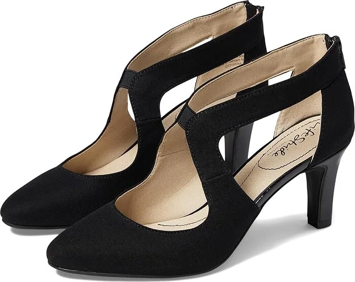 LifeStride Giovanna 2 Women's Shoes Black Micron : 9.5 W (C), Textile