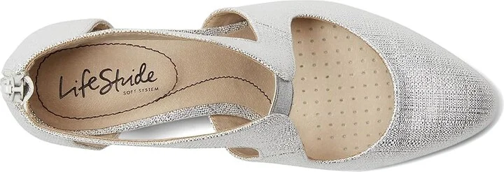 LifeStride Giovanna 2 Women's Shoes Silver : 9.5 M (B), Textile - Image 2