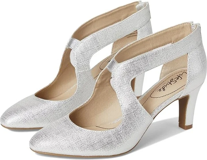 LifeStride Giovanna 2 Women's Shoes Silver : 9.5 M (B), Textile
