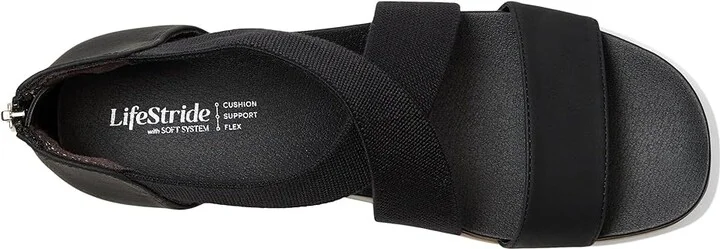 LifeStride Giselle Women's Sandals Black : 5 M (B), Leather - Image 2