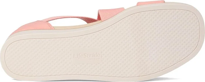 LifeStride Giselle Women's Sandals Coral Pink Faux Leather : 7.5 M (B) - Image 3