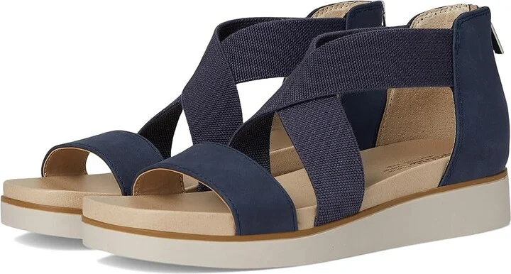 LifeStride Giselle Women's Sandals Lux Navy Faux Leather : 6.5 W (C)